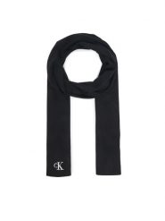 Calvin Klein Szalik Fine LV04D8021G Czarny. Czarne czapki i kapelusze damskie Calvin Klein, bez wzorów, z wiskozy. Za 209.99 zł.
