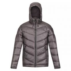Męska Kurtka Zimowa Puchowa Z Kapturem Toploft II. Szare kurtki sportowe męskie Regatta, na zimę, m, bez wzorów, z puchu, trekkingowe. Za 185.99 zł.