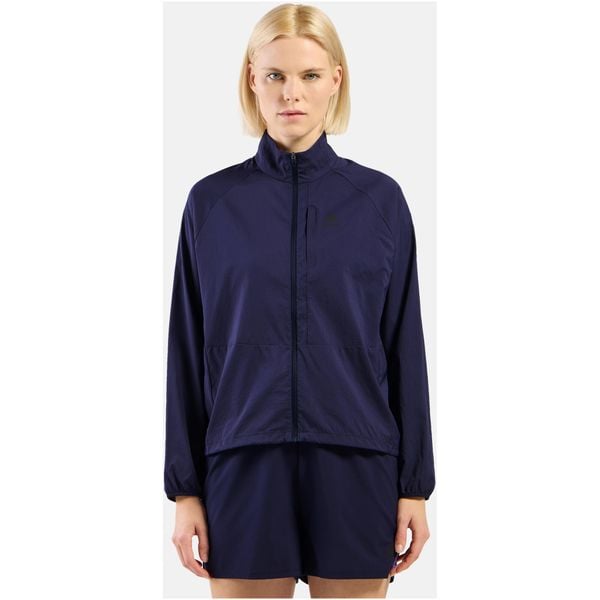 Kurtka damska Odlo ZEROWEIGHT Jacket. Niebieskie kurtki damskie Odlo, l, bez wzorów, bez kaptura. Za 549.99 zł.