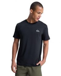 Koszulka z krótkim rękawem dla Mężczyzn CAECILIAN Czarny. Czarne koszulki sportowe męskie Quiksilver, m, bez wzorów, z elastanu, bez kołnierzyka, bez ramiączek, do biegania. Za 169.99 zł.