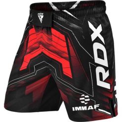 Spodenki treningowe męskie RDX IMMAF Approved MMA Fight & Training. Czerwone krótkie spodenki sportowe męskie RDX SPORTS, m, bez wzorów. Za 189.99 zł.