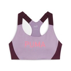 Biustonosz dla kobiet Puma 4keeps Eversculpt. Fioletowe biustonosze Puma, bez wzorów, z elastanu. Za 128.20 zł.
