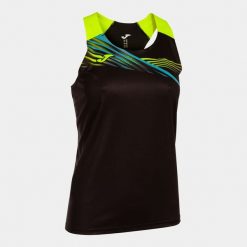 Tank top Joma Elite X. Czarne koszulki sportowe damskie Joma, bez wzorów, bez kołnierzyka, bez ramiączek, do biegania. W wyprzedaży za 141.40 zł.