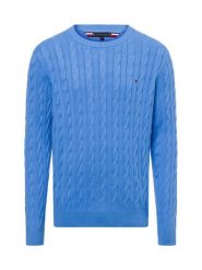 Tommy Hilfiger sweter Mężczyźni drobna dzianina niebieski, XXL. Niebieskie swetry przez głowę męskie Tommy Hilfiger, m, bez wzorów, z bawełny, bez kołnierzyka. Za 499.95 zł.