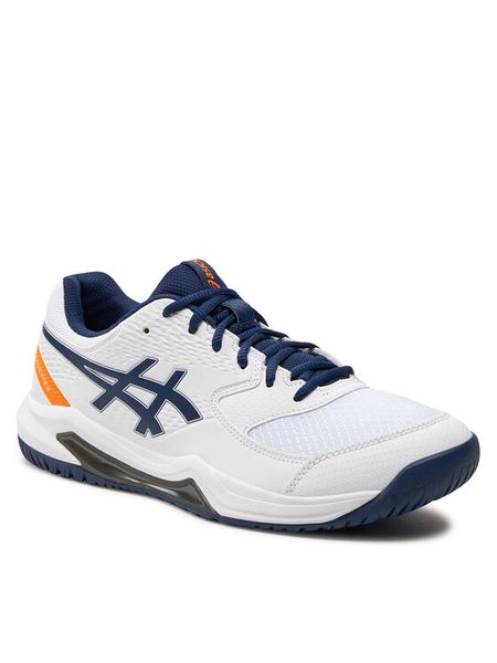 Asics Buty do tenisa Gel-Dedicate 8 1041A408 Biały. Białe buty sportowe męskie Asics, ze skóry, bez zapięcia, tenisowe. Za 294.99 zł.