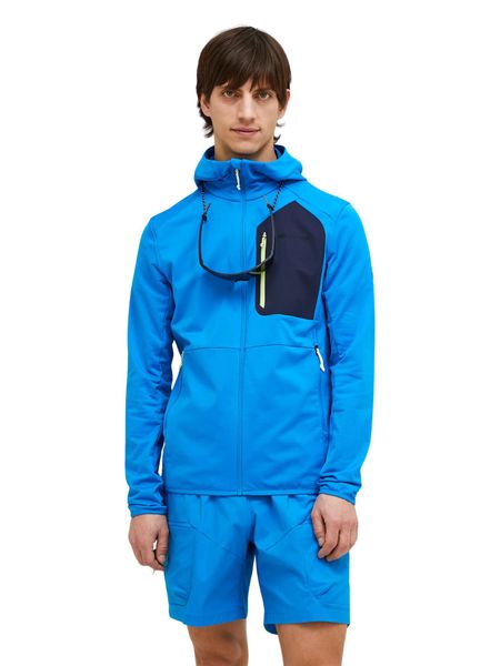 Bluza Peak Performance męska Utility Light Zip Hood niebieska - L. Niebieskie bluzy męskie Peak Performance, l, bez wzorów, z bawełny, bez kaptura, na fitness i siłownię. Za 659.00 zł.