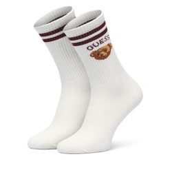 Skarpety długie Guess. Białe skarpety damskie Guess, z aplikacjami. Za 64.99 zł.