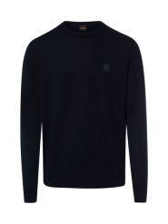 BOSS Orange sweter z dzianiny z zawartością kaszmiru - Kanovano Mężczyźni Bawełna niebieski, XL. Niebieskie swetry przez głowę męskie Boss Orange, m, bez wzorów, z bawełny, bez kołnierzyka. Za 599.95 zł.
