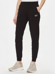 EA7 Emporio Armani Spodnie dresowe 8NTP85 TJTXZ 0203 Czarny Regular Fit. Czarne spodnie dresowe damskie EA7 Emporio Armani, s, bez wzorów, z bawełny. Za 269.99 zł.