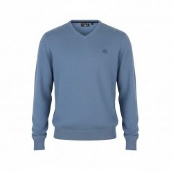 State Of Art Męski Sweter V-neck Bawełniany Blue Melange S. Niebieskie swetry przez głowę męskie Erima, m, bez wzorów, z bawełny, bez kołnierzyka. Za 267.99 zł.