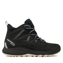 Trekkingi Merrell. Czarne obuwie sportowe damskie Merrell, bez wzorów, trekkingowe. Za 359.99 zł.