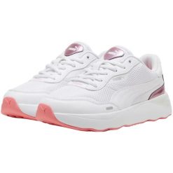 Kobiety/Panie Runtamed GirlPower Skórzane Buty Sportowe Na Platformie. Białe obuwie sportowe damskie Puma, bez wzorów, trekkingowe. Za 434.99 zł.