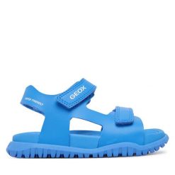 Sandały Geox. Niebieskie sandały chłopięce Geox, bez zapięcia. Za 199.99 zł.