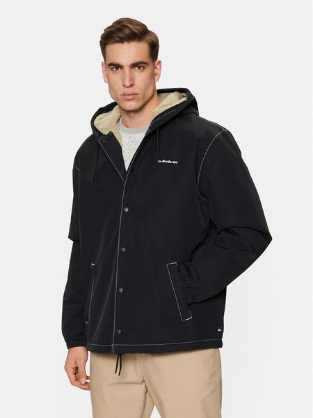 Quiksilver Kurtka przejściowa Rain Cloud EQYJK04110 Czarny Regular Fit. Czarne kurtki męskie Quiksilver, m, bez wzorów, z bawełny, bez kaptura. Za 209.99 zł.