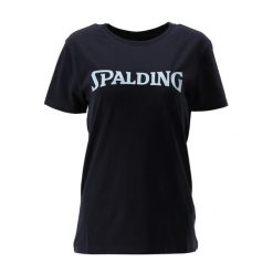 Koszulka damska Spalding Logo. Niebieskie koszulki sportowe damskie Spalding, bez wzorów, sportowe, bez kołnierzyka. Za 183.00 zł.