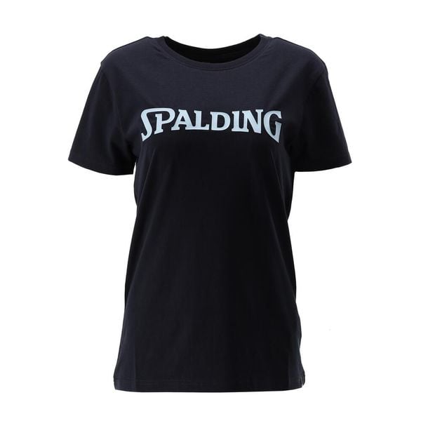 Koszulka damska Spalding Logo. Niebieskie koszulki sportowe damskie Spalding, s, bez wzorów, z bawełny, klasyczne, bez kołnierzyka. Za 185.00 zł.