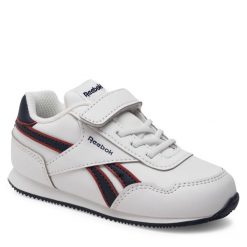 Sneakersy Reebok. Białe półbuty chłopięce Reebok, bez wzorów, bez zapięcia. Za 119.99 zł.