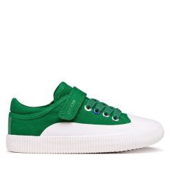 Trampki Geox. Zielone trampki i tenisówki chłopięce Geox, bez wzorów, bez zapięcia. Za 249.99 zł.