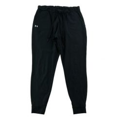 Second life - Dres męski Spodnie dresowe zwężane - Stan bardzo dobry. Czarne spodnie sportowe męskie Under Armour, m, bez wzorów, z dresówki, do biegania. Za 85.16 zł.