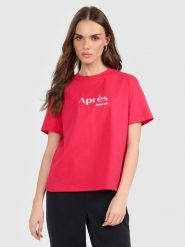 Жіночий boxy T-shirt з принтом - червоний. T-shirty damskie 4f, xs, bez wzorów, bez kołnierzyka. Za 769.90 zł.