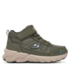 Sneakersy Skechers. Zielone trampki i tenisówki chłopięce Skechers, bez wzorów, sportowe, bez zapięcia. Za 289.99 zł.