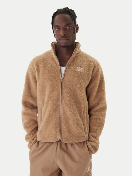 Adidas Polar Trefoil Essentials Teddy JW3530 Beżowy Loose Fit. Brązowe bluzy męskie Adidas, m, bez wzorów, z polaru, bez kaptura. Za 309.99 zł.