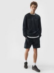 4F Spodenki dresowe męskie - grafitowy L. Szare krótkie spodenki sportowe męskie 4f, l, bez wzorów, z bawełny. W wyprzedaży za 49.99 zł.