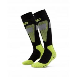Damskie sportowe podkolanówki kompresyjne na zimę z wełną merino CEP. Czarne skarpety damskie CEP, bez wzorów, z elastanu. Za 199.00 zł.