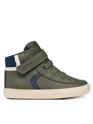 Geox Sneakersy B Gisli Boy B461NA 054FU C3024 M Zielony. Zielone buty sportowe chłopięce Geox, bez wzorów, ze skóry, bez zapięcia. Za 179.99 zł.