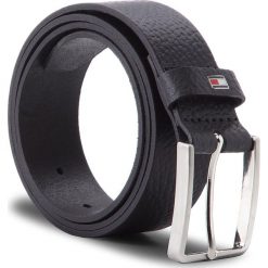 Pasek Męski TOMMY HILFIGER - Grain Leather Belt 3 AM0AM03482 85 002. Czarne paski damskie Tommy Hilfiger, w paski, ze skóry. Za 179.00 zł.