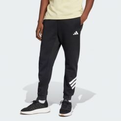 Spodnie Future Icons z 3 paskami. Czarne buty sportowe męskie Adidas, bez wzorów, z materiału, na fitness i siłownię. Za 249.99 zł.