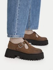 G-Star Raw Półbuty CEO-WI34-MANYA-07 Brązowy. Brązowe półbuty damskie G-Star, bez wzorów, z nubiku, retro, bez obcasa, na płaskiej podeszwie, bez zapięcia. Za 349.99 zł.