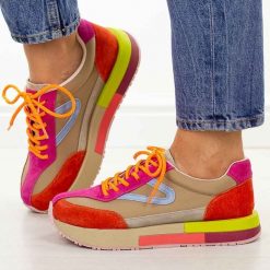 Taupe skórzane sneakersy damskie T.Sokolski 339. Obuwie sportowe damskie Sokolski, bez wzorów, z jeansu, trekkingowe. Za 279.00 zł.