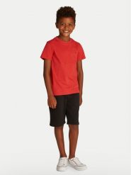 Tommy Hilfiger T-Shirt Essential KB0KB06879 D Czerwony Regular Fit. Czerwone t-shirty dla chłopców Tommy Hilfiger, bez wzorów, z bawełny, bez ramiączek. Za 89.99 zł.