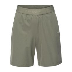 Szorty Hi-Tec Dehinn. Zielone krótkie spodenki sportowe męskie Hi-tec, l, z aplikacjami, z elastanu, do biegania. Za 83.19 zł.