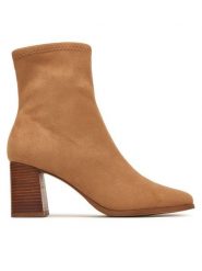 Aldo Botki Marlo 14166814 Brązowy. Brązowe botki damskie Aldo, z materiału, bez obcasa, na słupku, bez zapięcia. Za 559.99 zł.