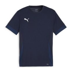 Koszulka Puma TeamGoal. Białe koszulki sportowe męskie Puma, bez wzorów, bez kołnierzyka, bez ramiączek, do piłki nożnej. Za 79.00 zł.