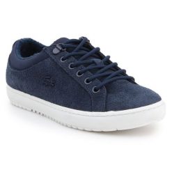 Buty Lacoste Straightset Insulate 319 1 W Cfa 7-38CFA0008J18 niebieskie. Niebieskie obuwie sportowe damskie bez wzorów, z gumy. Za 667.75 zł.