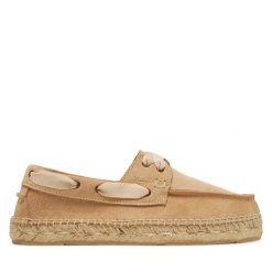 Espadryle Manebi. Brązowe espadryle damskie Manebi, bez wzorów, bez obcasa, bez zapięcia. Za 379.99 zł.