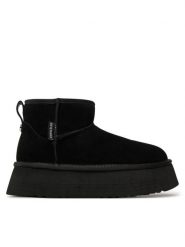 Steve Madden Śniegowce Campfire SM11002737 Czarny. Czarne śniegowce i trapery damskie Steve Madden, ze skóry. Za 559.99 zł.