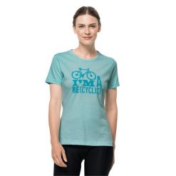 Koszulka damska Jack Wolfskin Ocean Trail. Niebieskie koszulki sportowe damskie Jack Wolfskin, s, bez wzorów, bez kołnierzyka, bez ramiączek, trekkingowe. Za 52.99 zł.