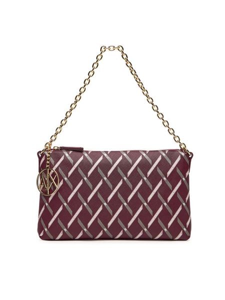 Armani Exchange Torebka XW000399 AF17155 MA043 Bordowy. Czerwone torebki do ręki damskie Armani Exchange, bez wzorów, z materiału, wizytowe, bez dodatków. Za 539.99 zł.