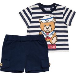 MOSCHINO BABY SET Szorty riga blu. T-shirty dla chłopców MOSCHINO, z bawełny. Za 419.00 zł.