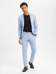 Finshley & Harding London garnitur Mężczyźni Slim Fit niebieski, 46. Niebieskie garnitury męskie Finshley & Harding London, bez wzorów, z materiału, eleganckie. Za 749.95 zł.