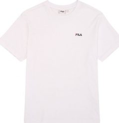 Koszulka damska Fila Lignano biała FAW1053 10001 XL. Białe t-shirty damskie Fila, xl, bez wzorów, bez kołnierzyka. Za 119.49 zł.