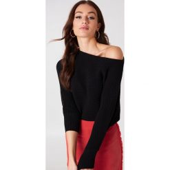 NA-KD Dzianinowy sweter z odkrytymi ramionami - Black. Swetry damskie marki NA-KD. Za 121.95 zł.
