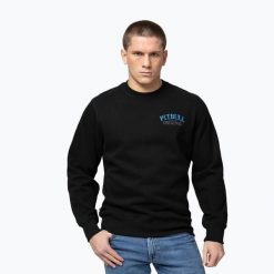 Bluza męska Pitbull Crewneck Midnight. Czarne bluzy sportowe męskie PITBULL, m, bez wzorów, z bawełny, bez kaptura, na fitness i siłownię. Za 229.99 zł.