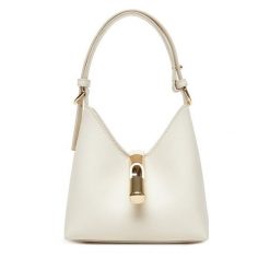Torebka Furla. Białe torebki do ręki damskie Furla, bez wzorów, klasyczne, bez dodatków. Za 989.99 zł.