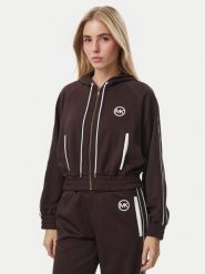 MICHAEL Michael Kors Bluza MR651X2K8N Brązowy ciemny Regular Fit. Brązowe bluzy damskie MICHAEL Michael Kors, xl, bez wzorów, bez kaptura. Za 789.99 zł.