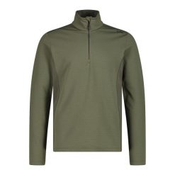 Golf męski techniczny CMP 3G10747. Zielone bluzy męskie CMP, l, bez wzorów, bez kaptura. Za 274.00 zł.